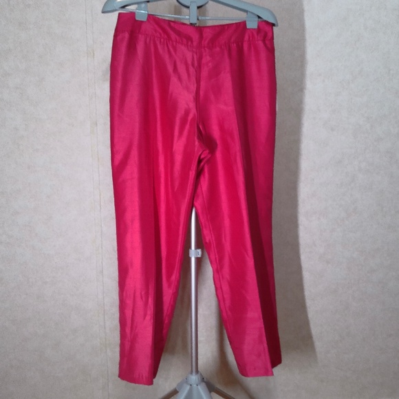 NWT Studio One 2PC Coral Top & Pant Set Back Zip Empire Waist ResortWear Size12 - Picture 3 of 13